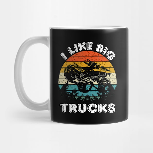 I like big Trucks Retro Vintage Gift by UranusArts